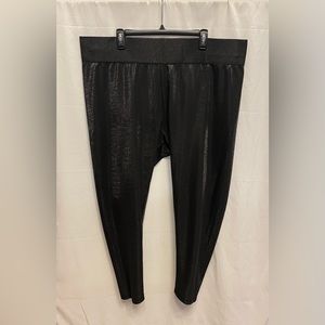 Serena Williams Signature Collection Metallic Black Simmer Leggings 2X Fairygoth